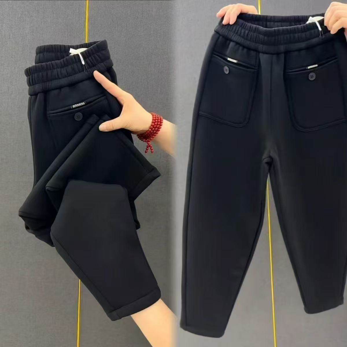 小个子九分直筒萝卜裤春秋季新款高腰加厚女哈伦裤宽松洋气休闲裤,淘宝优惠券,粉丝福利购,淘宝优惠卷