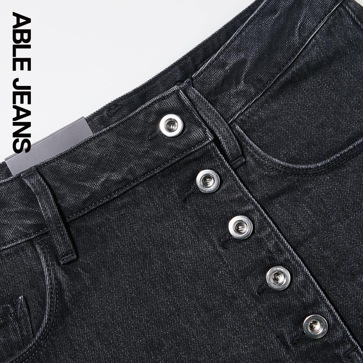 able jeans新款库伊拉黑直筒牛仔裤 ablejeans牛仔裤