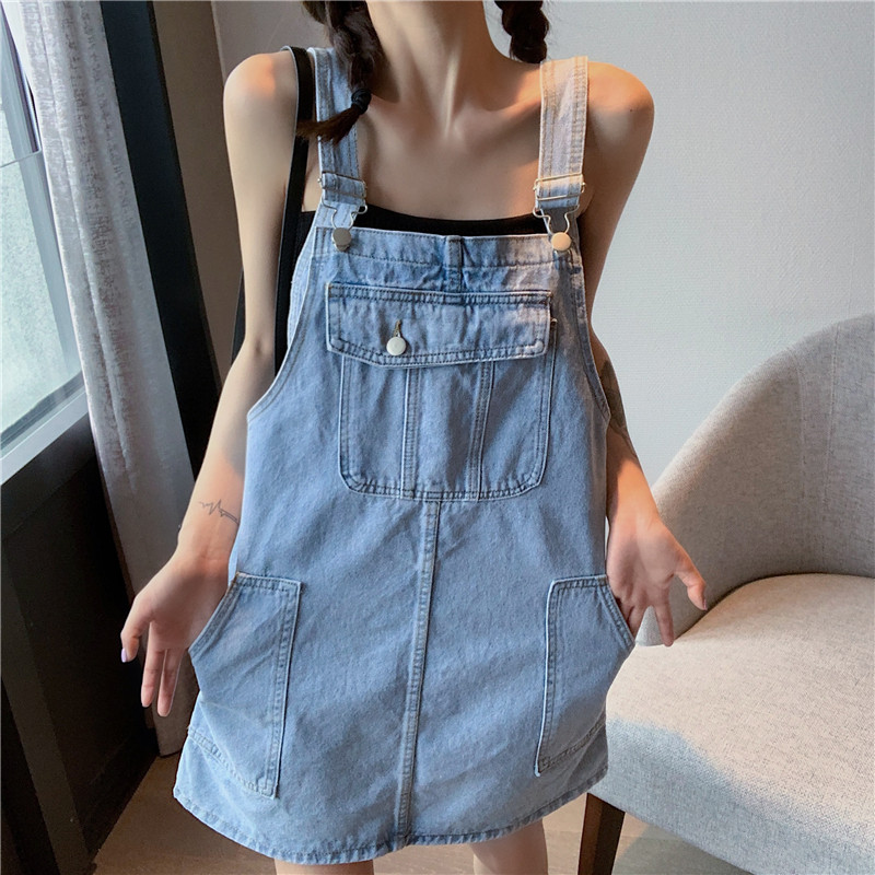 大码胖妹妹法式百搭牛仔连衣裙女2026夏季新款显瘦学生背带短裙子