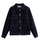 Bright line denim jacket for women in spring and autumn Korean retro design