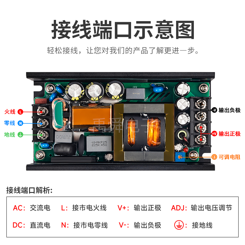 19V13A15A直流开关电源板PFC隔离LLC稳压降压模块AC-DC足功率250W - 图1
