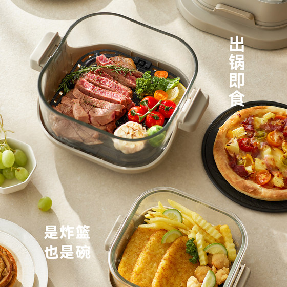 olayks立时全玻璃空气炸锅家用2026新款免翻可视大容量炸烤一体机