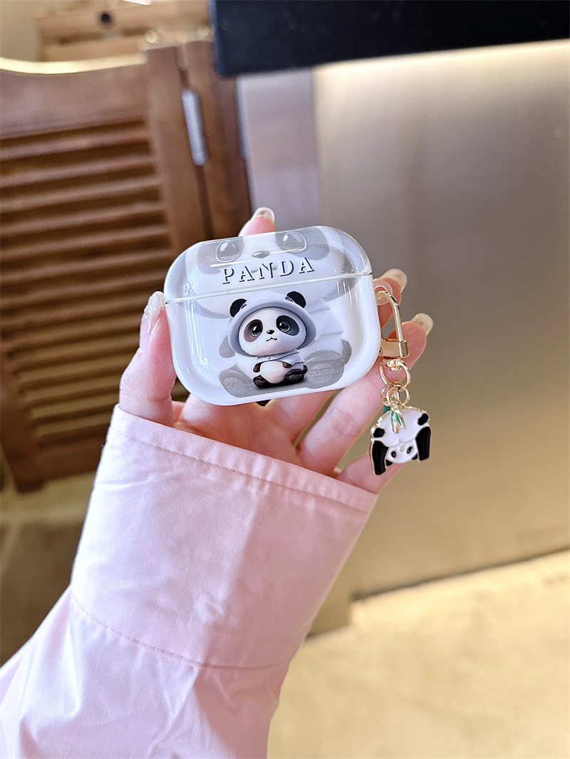 奶茶熊猫适用airpodspro2保护套airpods3软壳苹果蓝牙耳机二三代ipodspro女生款aripords小众airpod可爱ipods-图1