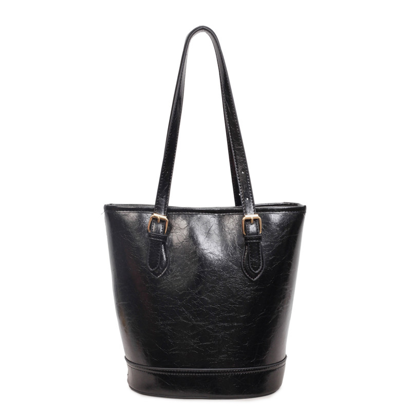 【有拉链贴袋】高级感大容量水桶包女2025新款复古简约通勤单肩包,淘宝优惠券,粉丝福利购,淘宝优惠卷