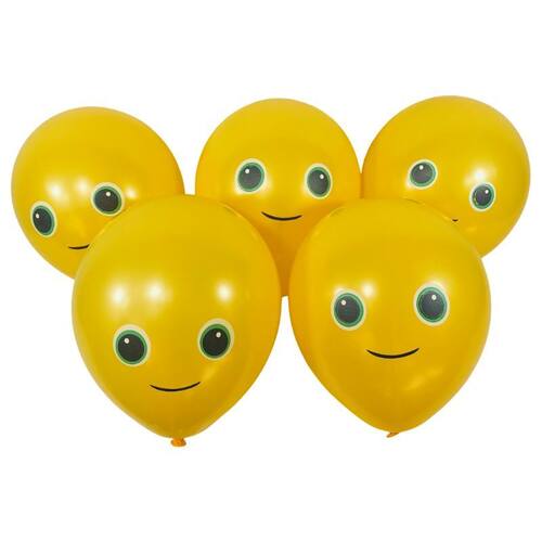 12寸18寸小龙气球户外加厚儿童无毒卡通可爱笑脸表情内球摆地摊 - 图3