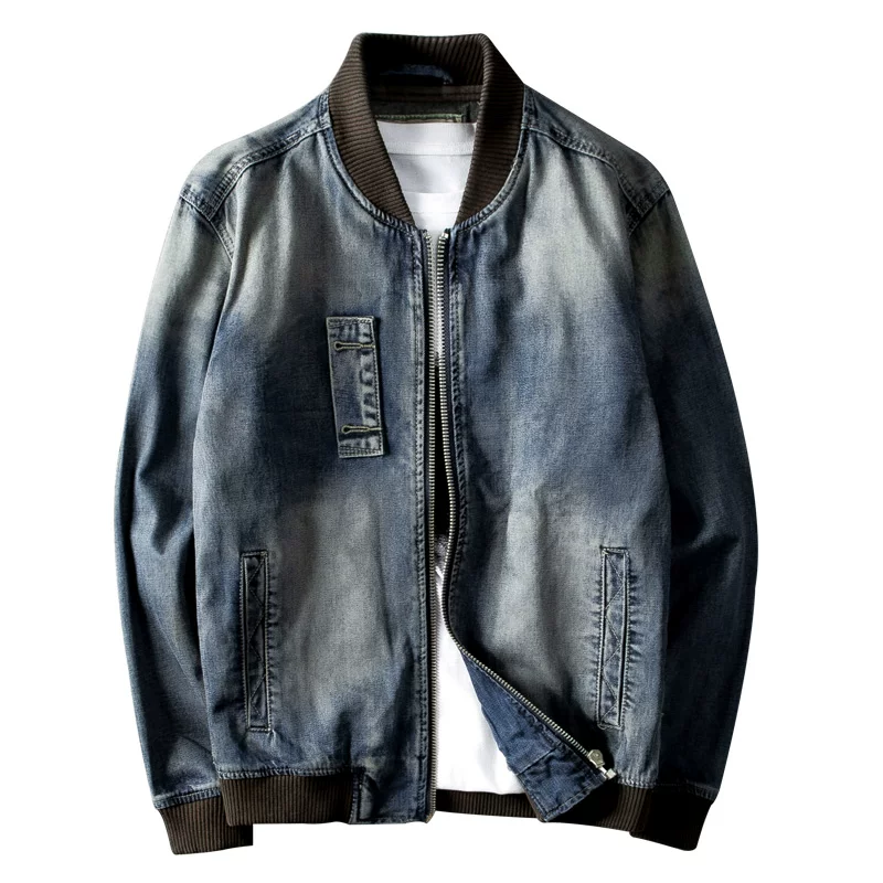 Denim осенняя бейсболка ретро жакет, оверсайз