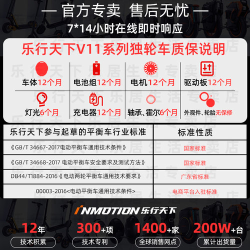 乐行天下V11独轮车平衡车V11Y智能电动越野车高速减震酷玩车 - 图3