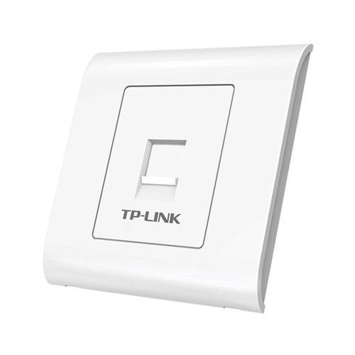 TP-LINK普联TL-EF5e01(86面板含超五类免打信息模块) 网络模块百兆cat5e   RJ45水晶头母座电脑 网线网口插座 - 图0