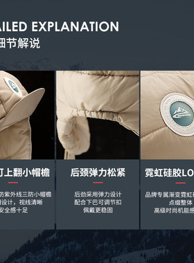 2025独特超好看帽子女士冬天漂亮的高级感防寒滑雪骑行护耳羽绒帽