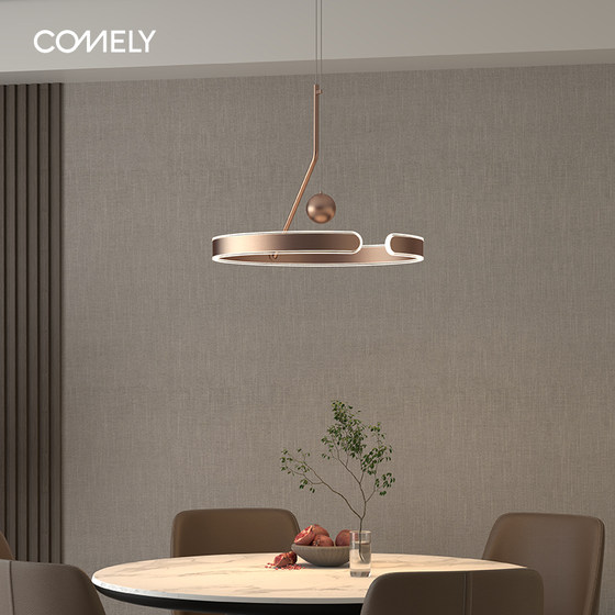 Xinteri Gold Lock Living Room Chandelier Light Luxury Circle Lamp Mid-century Cream Style Dining Room Lamp French Bedroom