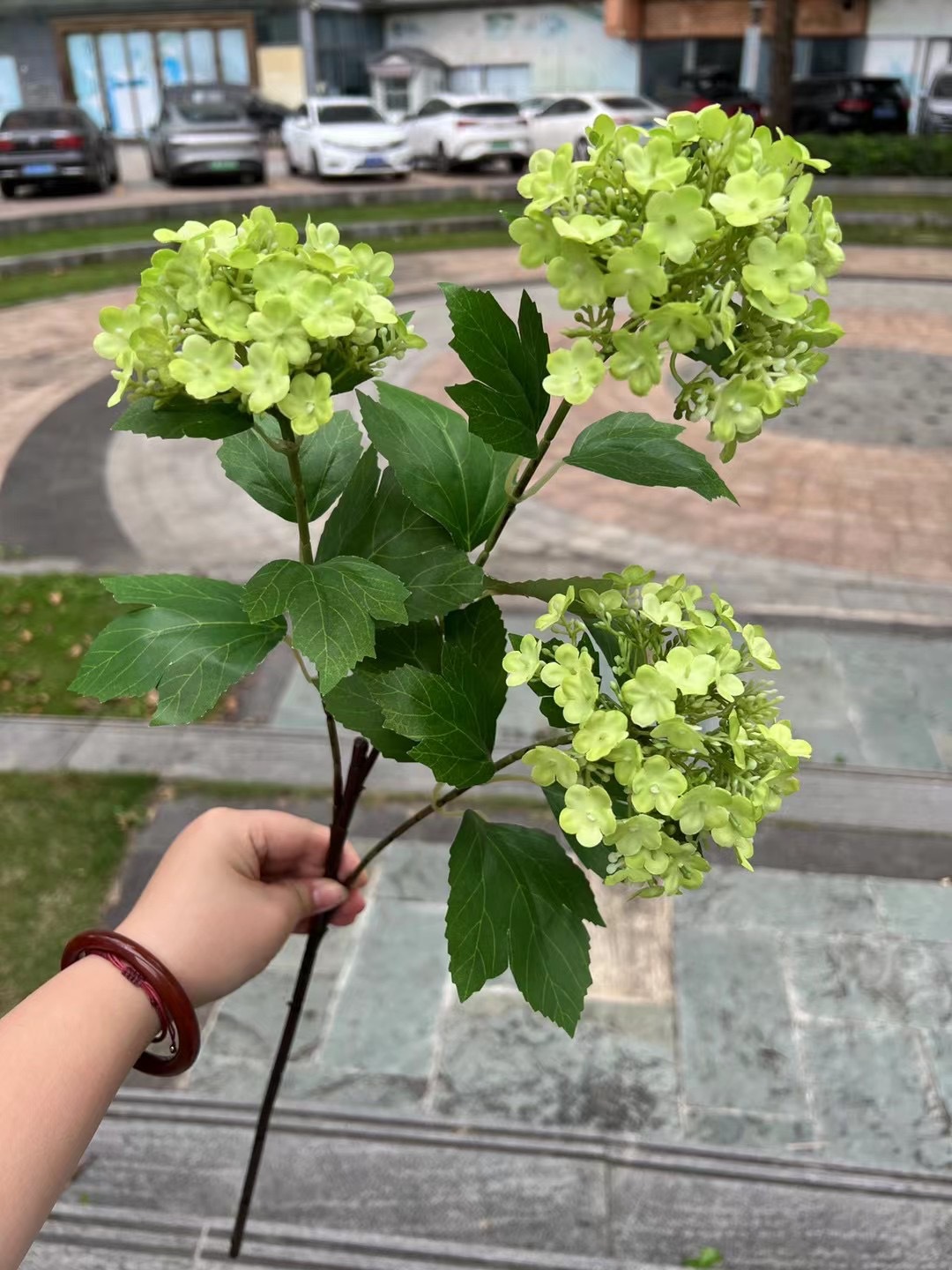 春夏黄绿色婚礼仿真花 户外黄绿小清新婚礼背景路引装饰假花花材 - 图3