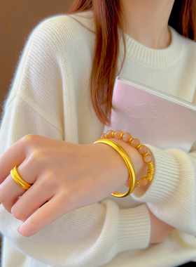 古法传承越南沙金手镯女结婚首饰