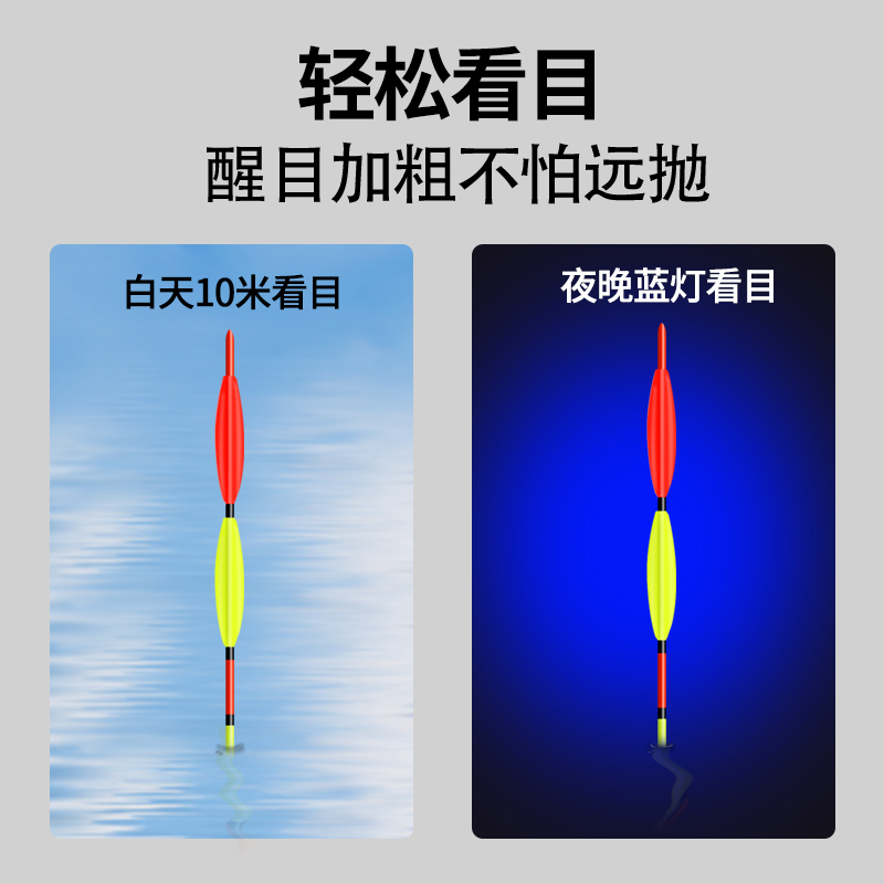 福王滑漂浮漂远投矶钓路滑醒目加粗高灵敏鱼漂路亚矶竿鲫鱼大物漂 - 图0