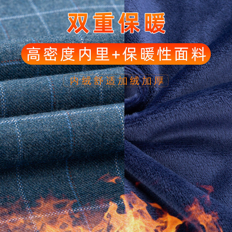 罗蒙长袖纯棉加绒加厚商务休闲衬衫 桔都服饰衬衫