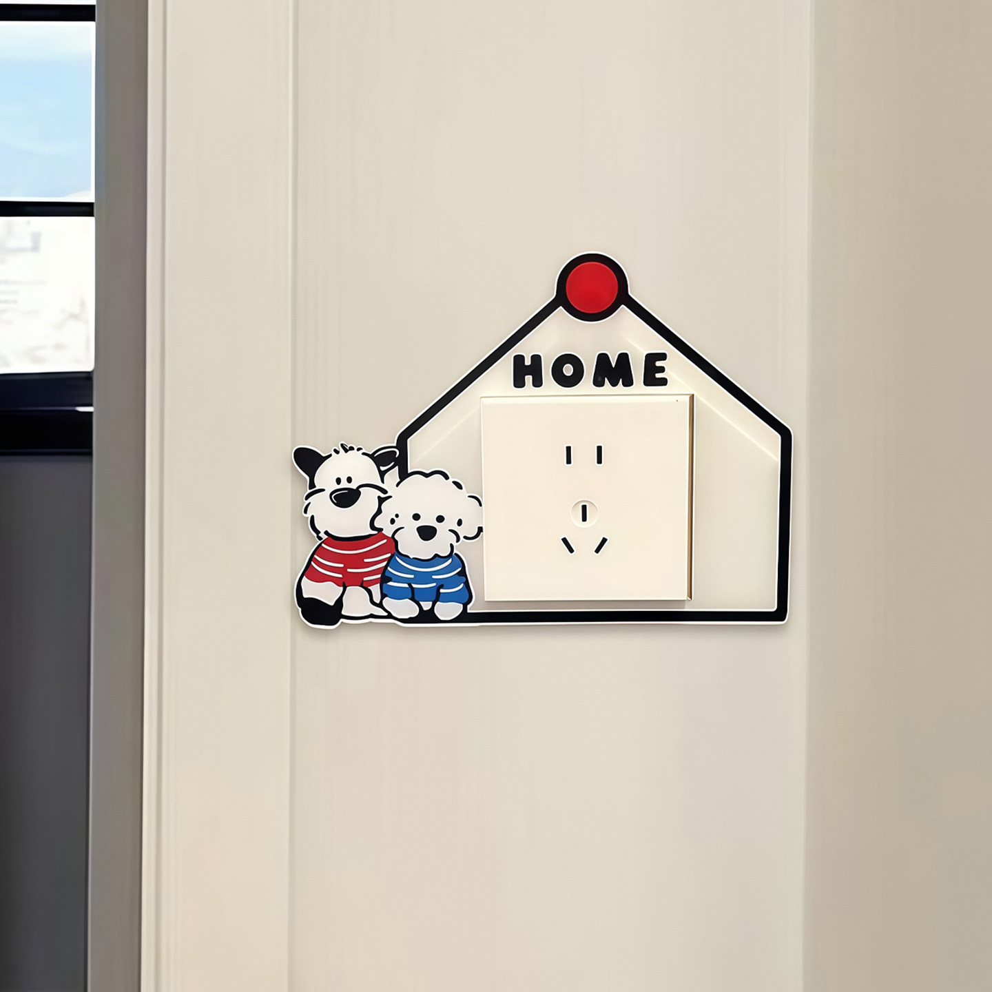 可爱开关贴插座边框2025年新款套亚克力高颜值遮丑有趣的墙面装饰,淘宝优惠券,粉丝福利购,淘宝优惠卷