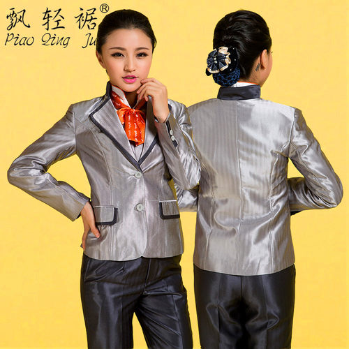 超大码女西裤新品长裤中国联通银行保险物业地产工作服秋冬女裤厚 - 图2