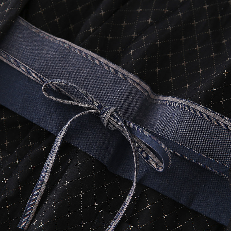 日式和风绗缝睡袍复古男双层棉睡衣 fanduo梵朵睡衣/家居服套装