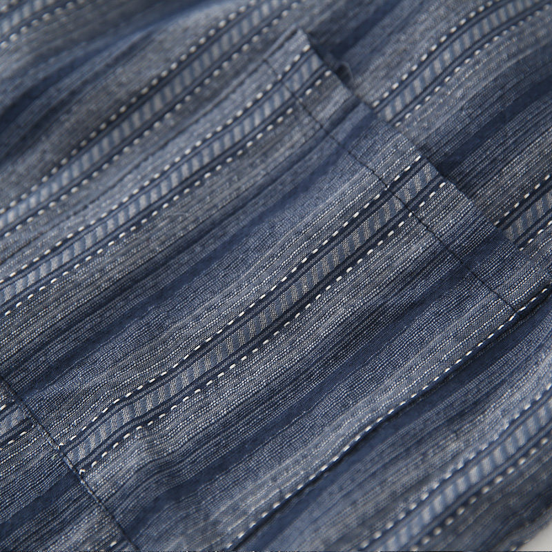 纯棉日式和风条纹复古秋女女浴衣 fanduo梵朵睡衣/家居服套装