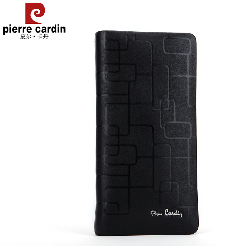 皮尔卡丹男休闲长款拉链钱包 麦带箱包钱包