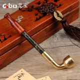 Мужская старомодная медная ретро короткая курительная трубка ручной работы