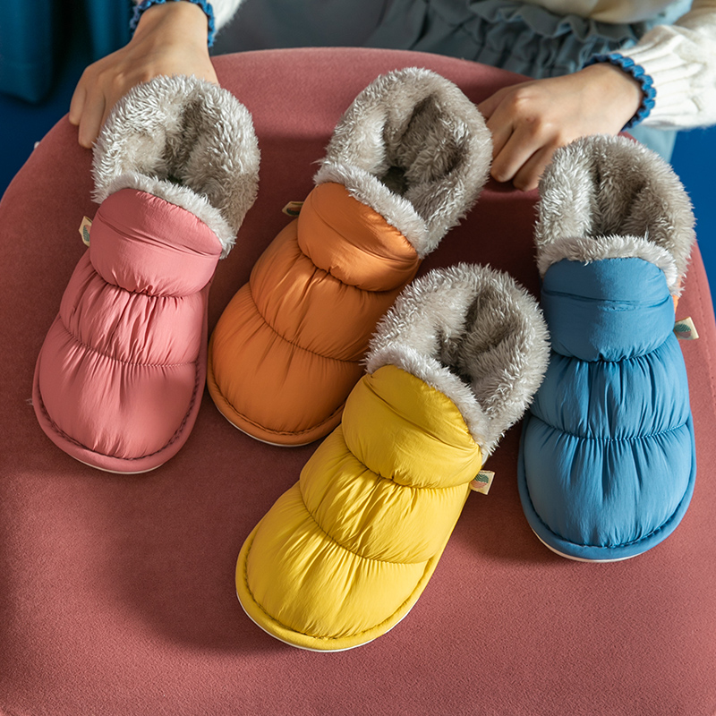 厚底棉拖鞋女士冬季2024新款包跟室内居家居保暖加绒棉鞋外穿冬天 - 图3