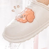 Мультяшные тапочки, зимняя нескользящая удерживающая тепло обувь для влюбленных на платформе