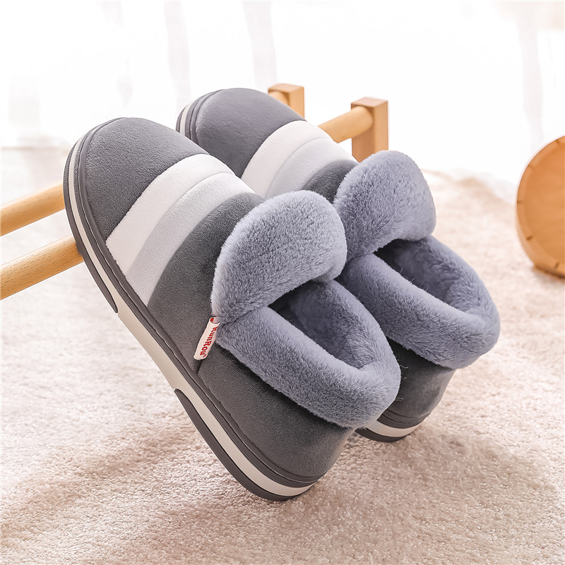 tzldn旗舰店冬天棉拖鞋男包跟室内保暖鞋家用厚底居家居毛毛绒男士棉鞋秋冬季1