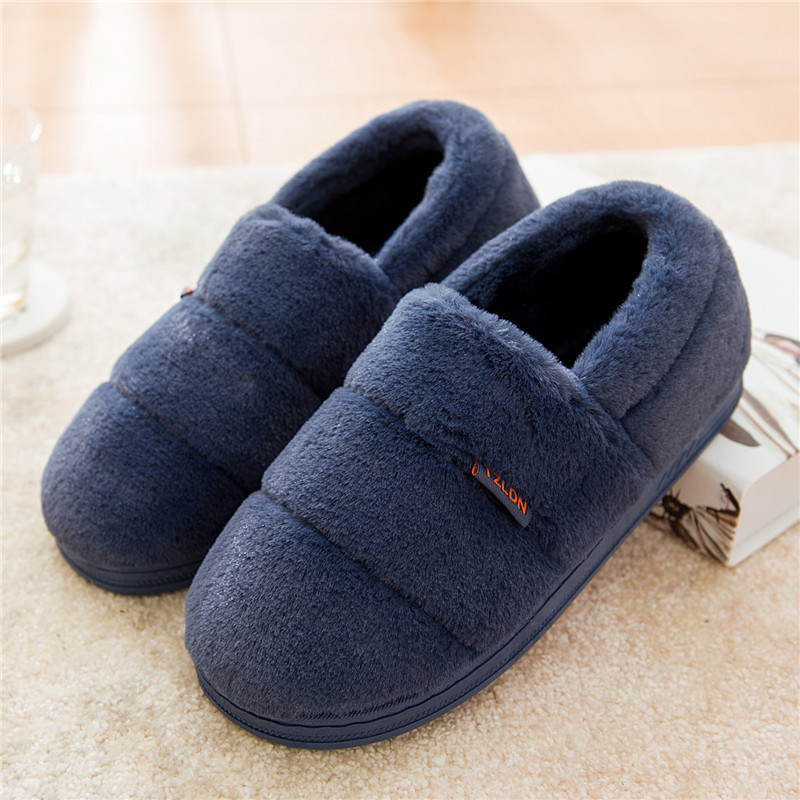 tzldn旗舰店男士棉拖鞋家用秋冬季包跟室内家居冬天保暖厚底棉鞋毛毛绒拖鞋男3