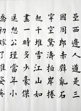 王忠华手写书法 楷书赤壁怀古 办公室客厅茶室书房大堂装饰字画
