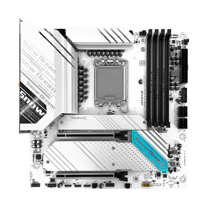 精粤B760M ITX白色雪之梦 D4/D5 RGB神光同步H610台式电脑主板-图0