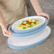 Metamine plate oval fish plate flat plate large size creative cold dishes in hotel restaurant commercial artistic dish tableware