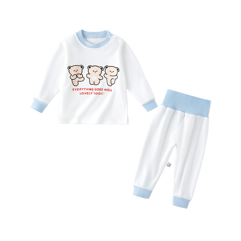 宝宝高腰套装春秋纯棉男睡衣女a类打底秋衣秋裤婴儿内衣套装保暖,淘宝优惠券,粉丝福利购,淘宝优惠卷