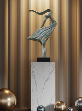 抽象舞者人物雕塑摆件现代艺术