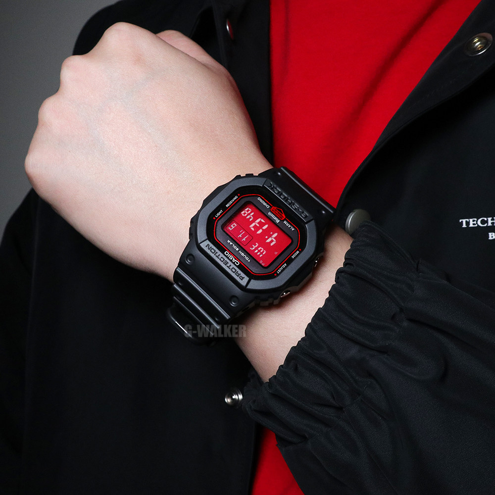 卡西欧g-shock小猪同款血鹤屏手表gw-b5600ar-1a/ga-140/700ar-1a