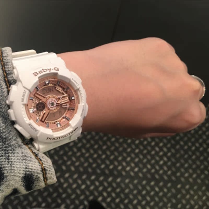 少女时代休闲账动手表女 7A1 110 BA 女白玫瑰金 g baby 卡西欧 CASIO 少女时代休闲账动手表女 7A1 110 BA 女白玫瑰金 g baby 卡西欧 CASIO