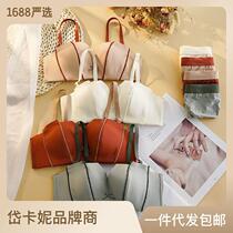 Small breasts coalestation No steel ring No shoulder strap adolescent underwear Modell No marks on the back to collect the undermilk bra bra suit