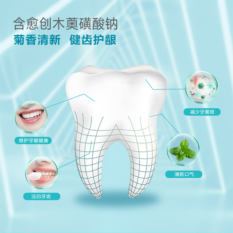 【U先】纳爱斯清凉菊花120g牙膏vc冰菊口气清新清洁口腔家庭实惠 - 图0