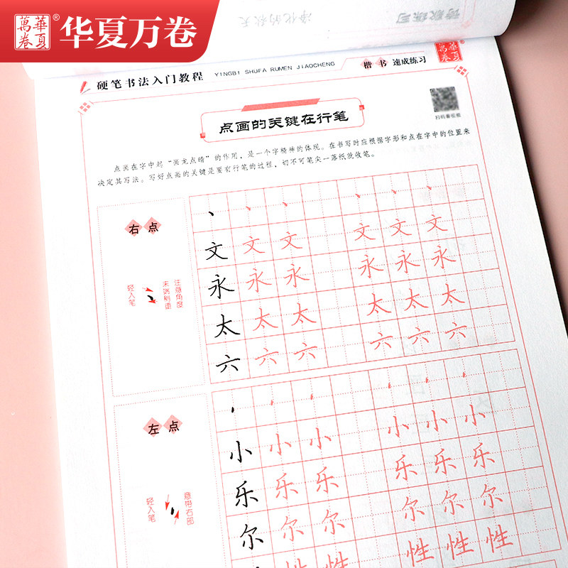 卢中南楷书字帖硬笔书法基础入门视频教程培训专业成年钢笔初学者正楷入门训练大学生男生女生漂亮书法字体华夏万卷描红临摹练字帖_虎窝淘