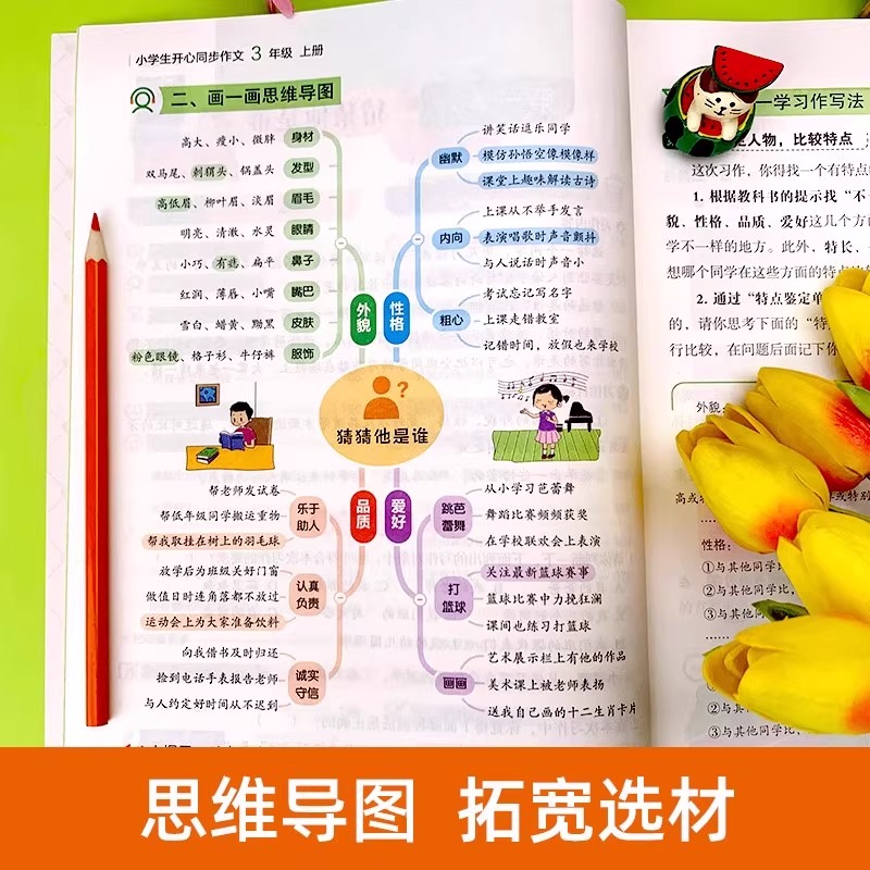 24秋-开心同步作文仿写阅读理解答题模版同步作文一二三四五六年级作文全解同步指导小学生123456年级优秀作文满分作文上下册同步