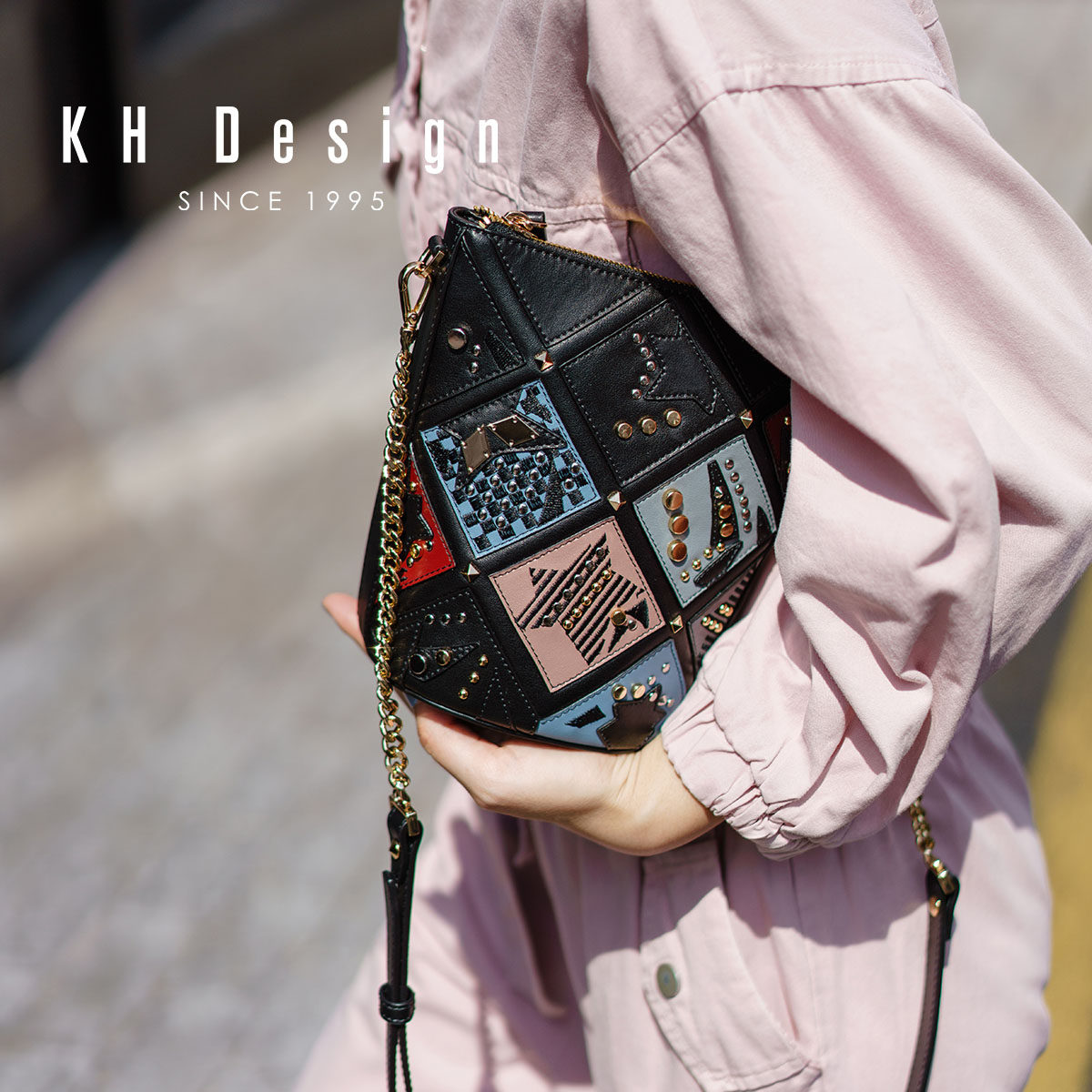 khdesign明治刺绣2020新款水桶包 khdesign女士包袋