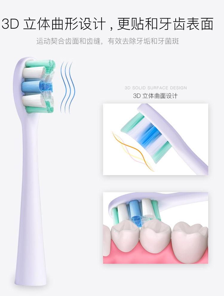 适配Mcomb美看M2/AG电动牙刷替换牙刷头才妃/CFCF N2/3/5杜邦刷头-图0