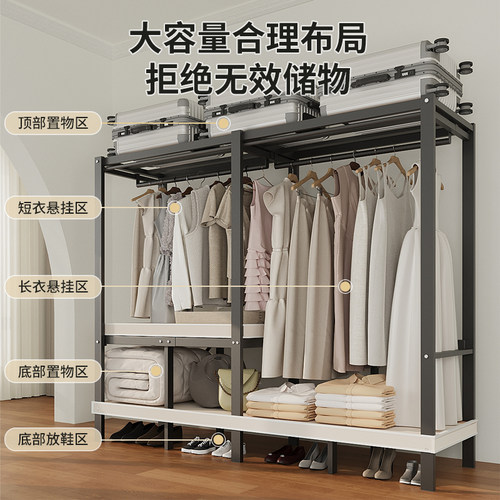 简易折叠衣柜卧室家用布衣柜出租房加厚耐用全钢架2026新款爆款 - 图3
