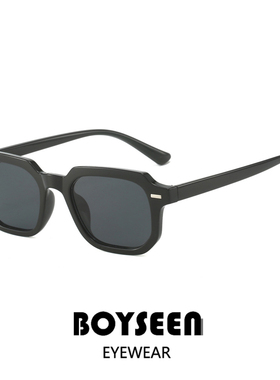 欧美风男士小框墨镜可配度数蓝色休闲复古太阳镜旅游防晒驾驶墨镜