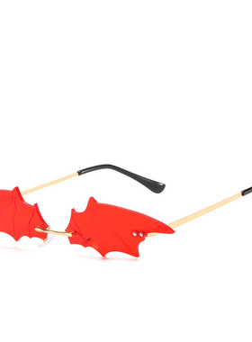 万圣节蝙蝠造型眼镜Y2K女