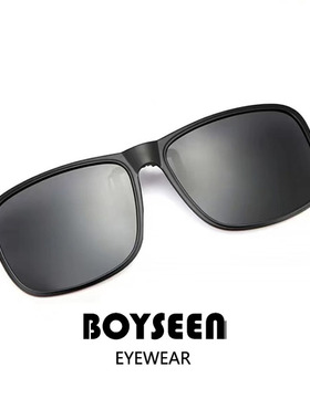 潮流近视眼镜偏光夹片钓鱼夜视镜可上翻墨镜夹片防紫外线UV400