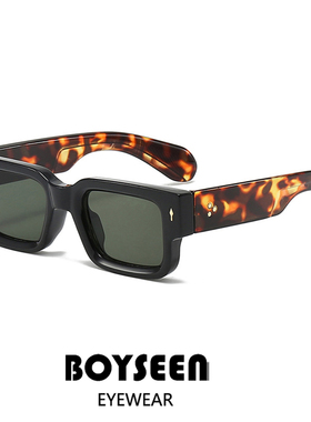 美式窄框高克重墨镜男