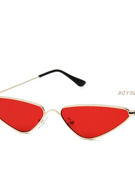 欧美风马卡龙色三角形墨镜女