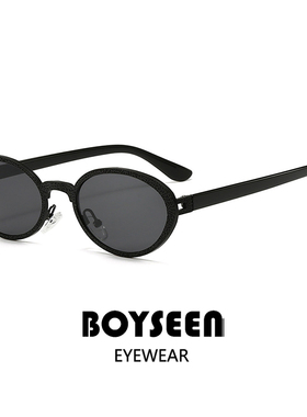 东南亚风金属奢华椭圆太阳镜女