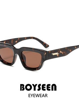 日系街头不规则粗框墨镜男女可配度数高级小众玳瑁框太阳镜显瘦