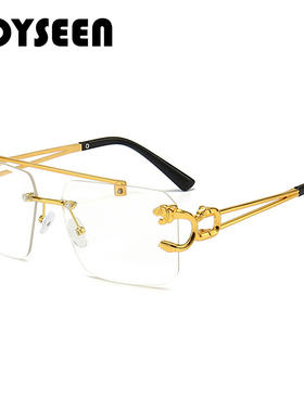 欧美双梁切边无框太阳镜男女